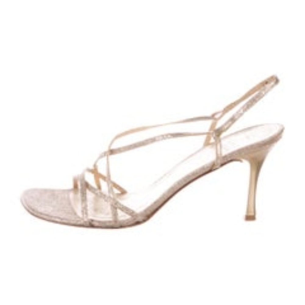 Stuart Weitzman Glitter Slingback Sandals